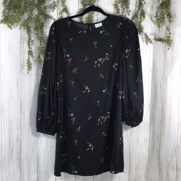 Abound Dresses & Skirts - Abound black floral slip on dress. Size XS
